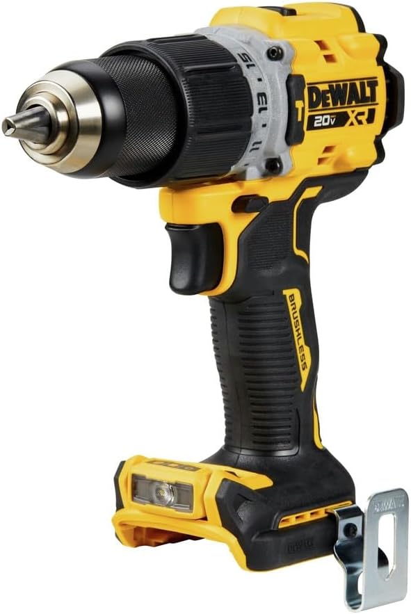 20V MAX Hammer Drill, 1/2", Cordless and Brushless, Compact With 2-Speed Setting, Bare Tool Only (DCD805B)