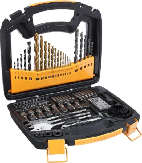 Drill & Driver Multi Bit Set, Alloy Steel Wood Straight Drill Bits, for Metal, Wood, Plastic, Masonry, with Storage Case, 100-Piece