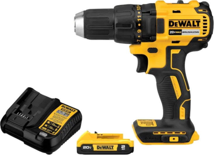 20V MAX Cordless Drill Driver Set, 1/2 Inch Electric Drill, 2 Speed, XR 2.0 Ah Battery and Charger Included (DCD777D1)