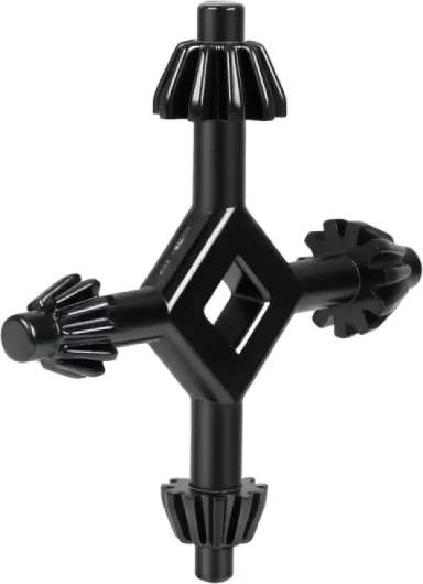 4 in 1 Drill Chuck Key Wrench, 1/4" 3/8" 1/2" 5/8" Sizes Chuck Key For Drill Press, Electric Drill Chucks, Compatible with Drill Press & Power Tool Chucks (Black)