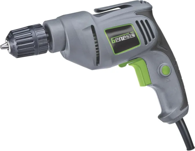 4.2 Amp Corded Drill Variable Speed Reversible Electric with 3/8-Inch Keyless Chuck, Belt Clip, Rubberized Grip, Lock-On Button and 2 Year Warranty (GD38B)