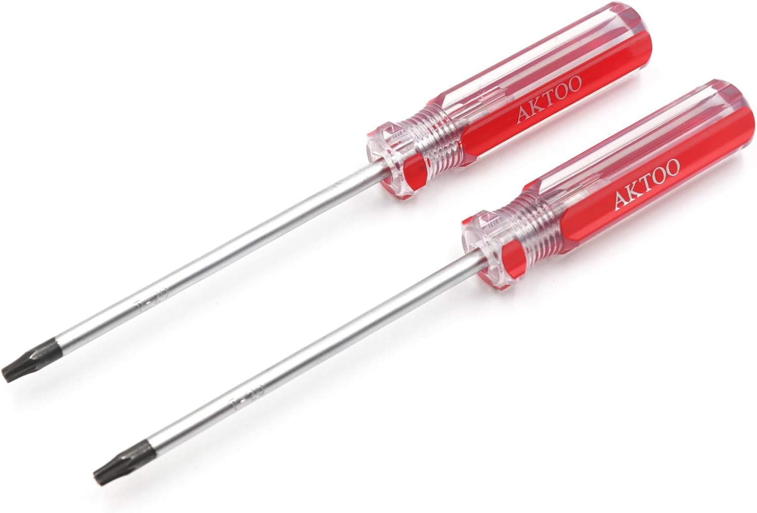 AKTOO 2PCS T20 Torx Screwdriver, 4inch Torx Driver Star Bit Screwdrivers for Computer Repairing, Automobile Tools and Home Appliances