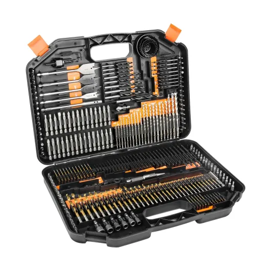 Drill Bit Set, 246-Pieces Drill Bits and Driver Set for Wood Metal Cement Drilling and Screw Driving, Full Combo Kit Assorted in Plastic Carrying Case, ET-DBA-246 246PCS