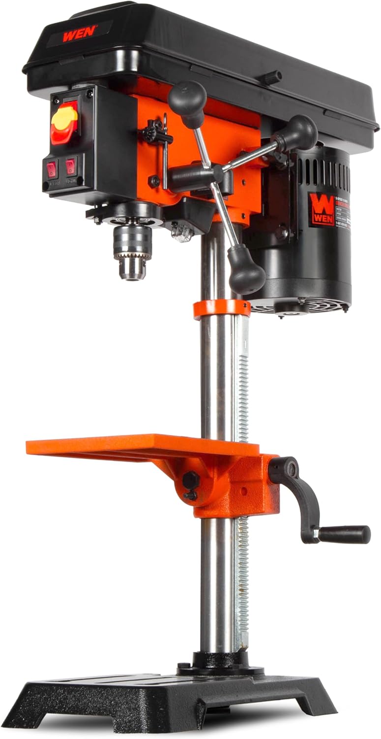 10-Inch Benchtop Drill Press, 6.2-Amp 5-Speed Motor with Cast Iron Construction, Laser and LED Work Light (DP1050) 6.2-Amp, 10-Inch