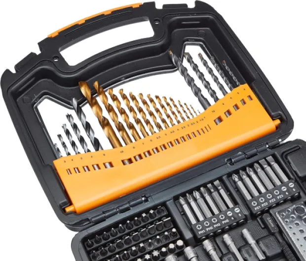 Amazon Basics Lot de 100 forets multi-embouts pour perceuse et tournevis