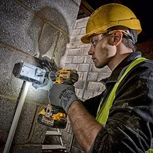 DEWALT DCK266P2T-GB XR Combi Drill and Impact Driver Brushless Kit in TSTAK Box, 1 W, 18 V, Yellow/Black Single
