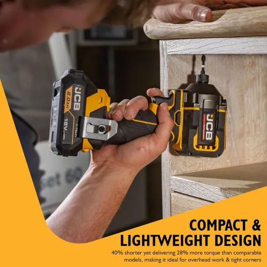 18V Pro Brushless Twin Pack - Combi Drill (75Nm) & Impact Driver (230Nm) Kit - Includes 2X 2.0Ah Batteries, 4.5A Fast Charger & Heavy Duty Case - Cordless Power Tool Set - 3 Year Warranty