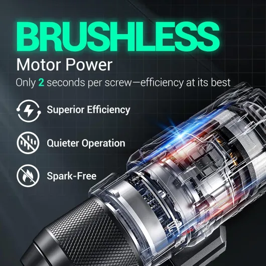 20V Brushless Hammer Drill Set Cordless, 55Nm Max Torque Impact Drill,13mm All-Metal Chuck,27000 IPM，18+1+1 Torque Setting, (0-450/1800RPM), Compact Design with 2*2.0Ah Battery & Charger ADJZ2055i 55 N.m Hammer Drill