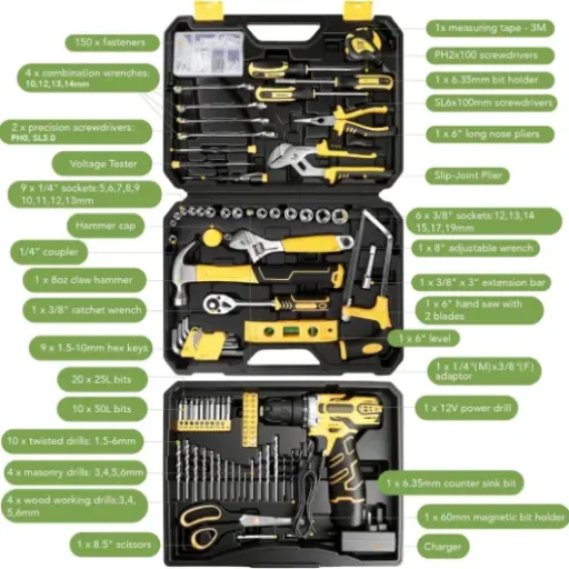 BLOSTM 248 Piece Tool Kit with Drill Review: a chunky all‑in‑one set that covers most home jobs