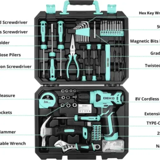 DEKO 126-Piece Tool Kit Review: a compact cordless drill set for casual DIY jobs